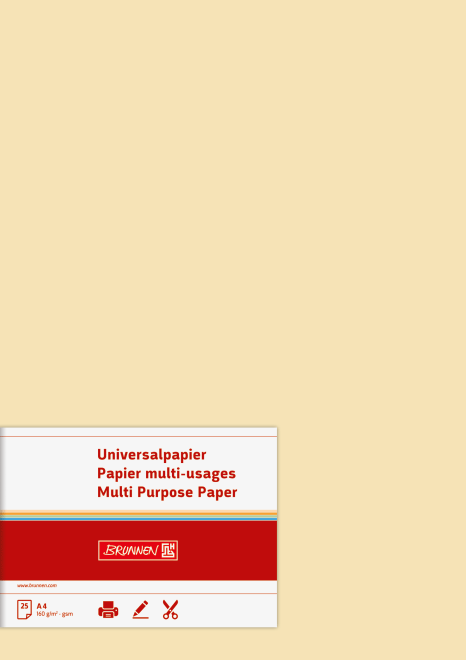 25 listů Universal papír A4 160g chamois