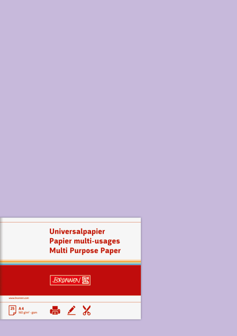 25 listů Universal papír A4 160g světle fialový