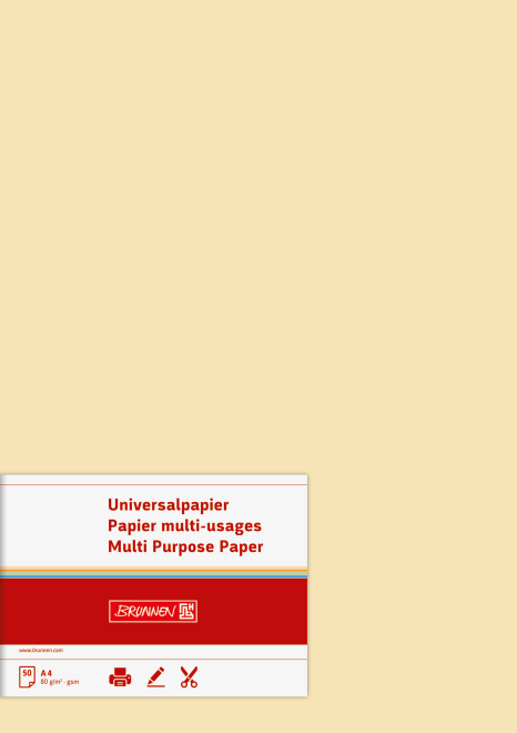 50 listů Universal papír A4 80g chamois