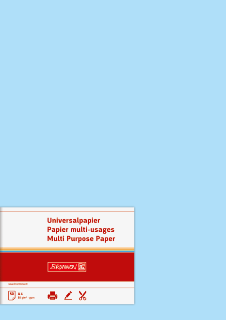 50 listů Universal papír A4 80g světle modrý