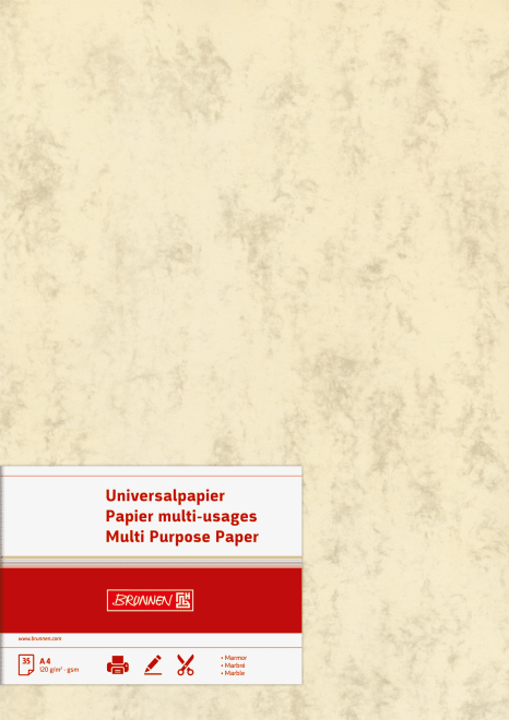 35 listů Universal papír A4 120g Mramor chamois 