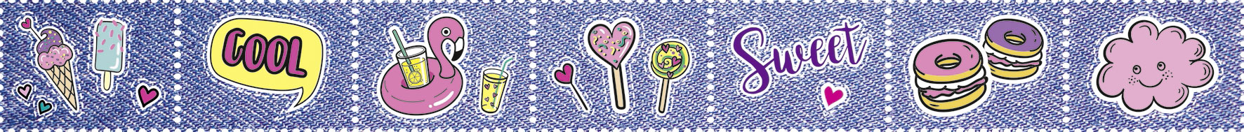 Páska samolepicí 25,5mm x  2,4m známky CANDY