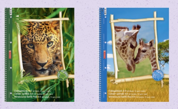 Blok A4 Zvířátka,čtvereček,spirála, 80listů