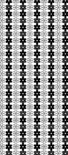 Kontury 10x23 - bordura kytičky, stříbrné