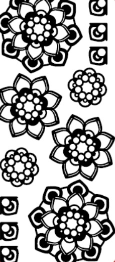 Kontury 10x23 - mandala květina, zlaté