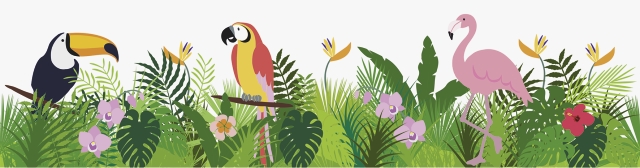 Okenní páska 7,6cm x 2m folie, džungle