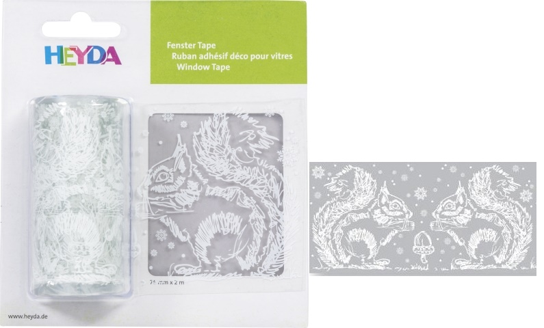 Okenní páska 7,6cm x 2m folie, veverky