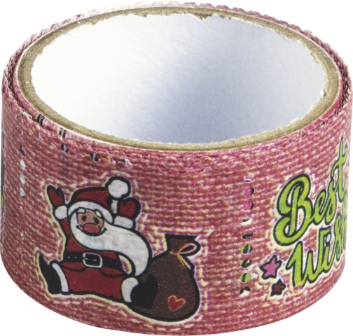 Páska samolepicí 25,5mm x  2,4m známky Dárky, sněhulák