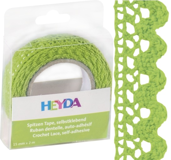 Páska samolepicí 1,5cm x 2m textilní zelená