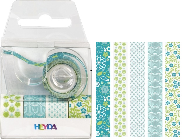 Páska papírová mini lepicí 5ks - zelená