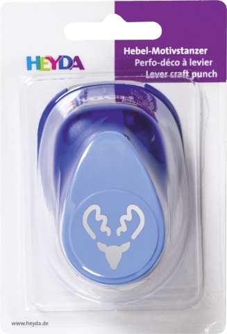 Děrovač modrý 25mm - jelen obrysový