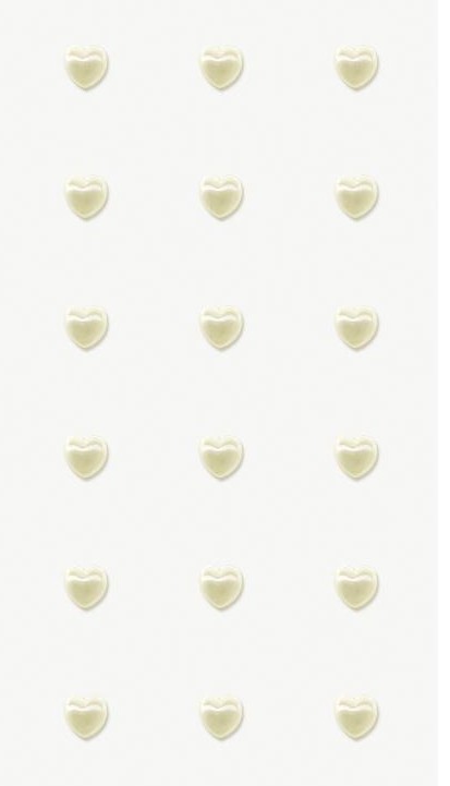 Samolepky perly srdce větší 18 ks