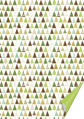 10 ks Karton 50x70 300g stromky zelený/zlatý