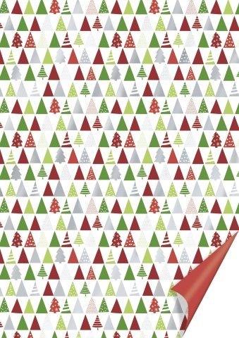 10 ks Karton A4 200g stromky červený/zelený