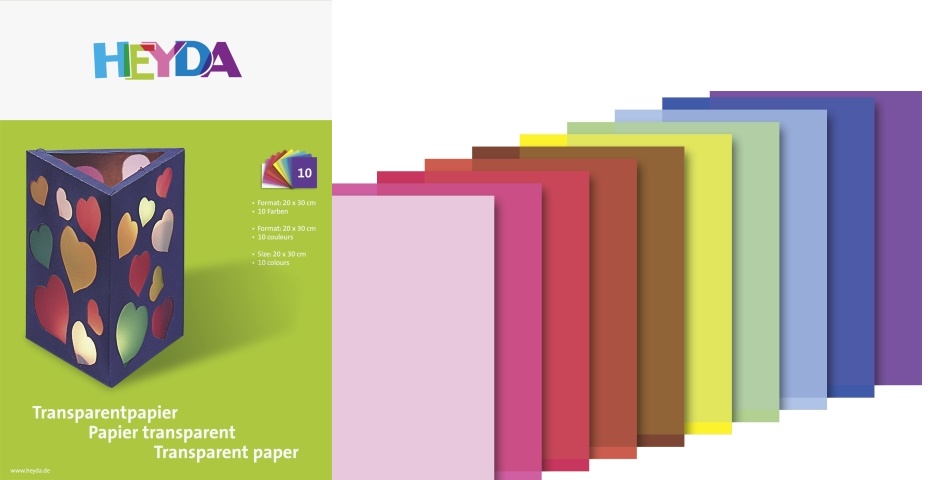 Blok transp.papírů 10 listů 20x30  40g