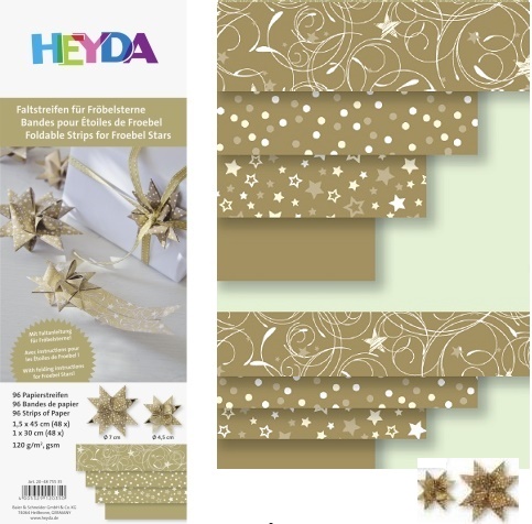 Proužek zlatý 96ks - 120g 1x30 a 1,5x45 