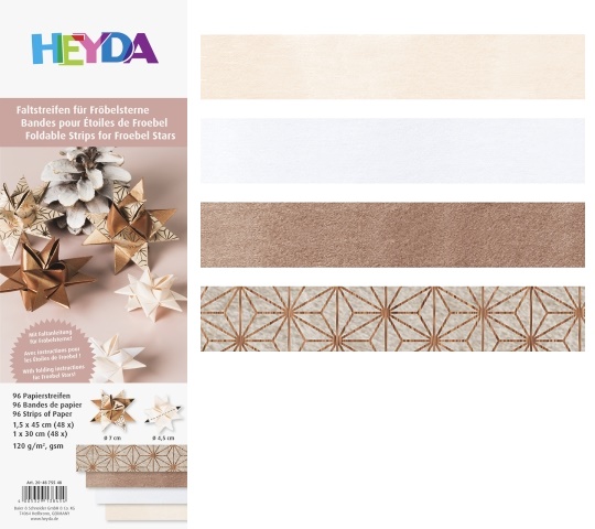 Proužek měděný/natur 96ks - 120g 1x30 a 1,5x45 