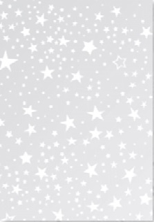 25 ks Transparentní papír A4 115g - hvězdy