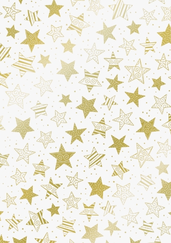 25 ks Transparentní papír A4 115g - hvězdy zlaté