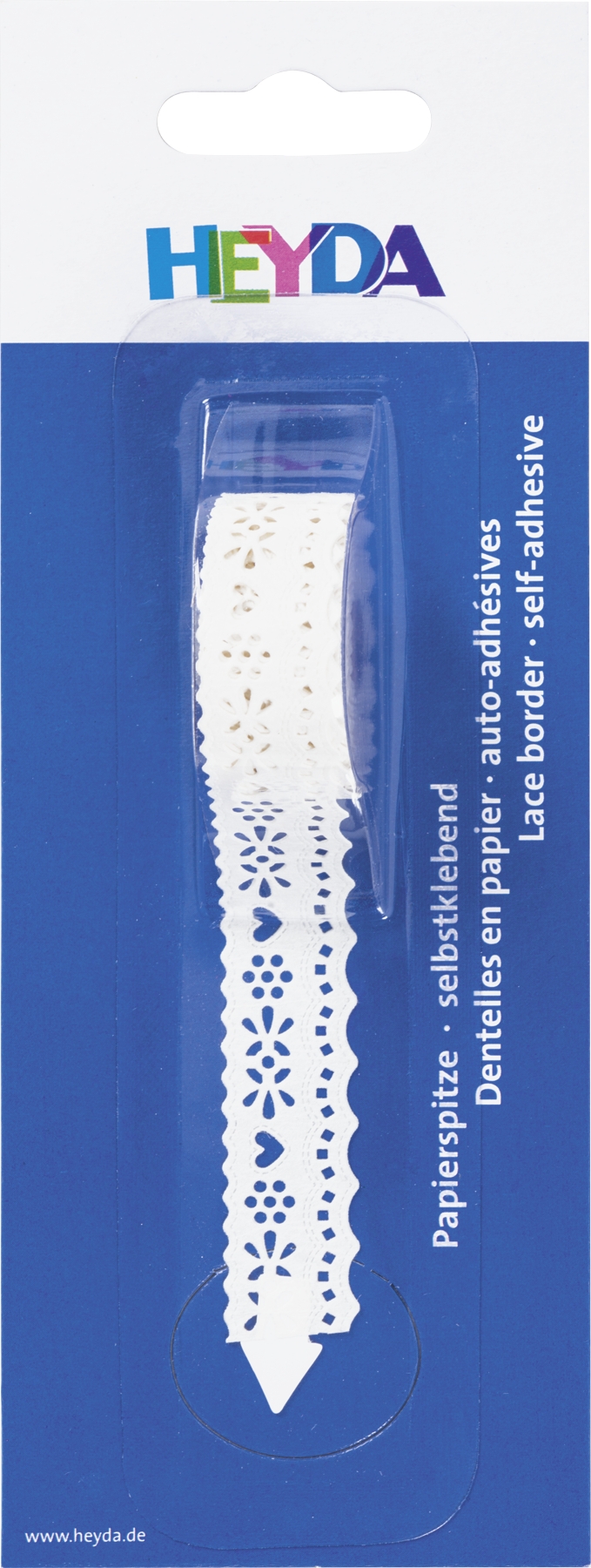 Samolepicí krajka 2 m - vlnky 17 mm bílý