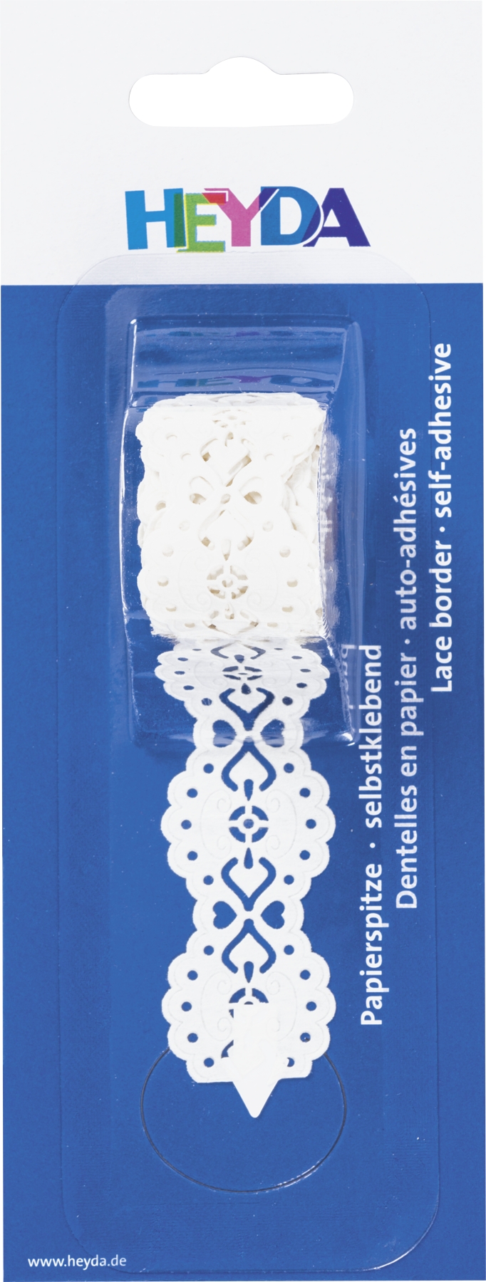 Samolepicí krajka 2 m - baroko 24 mm bílý