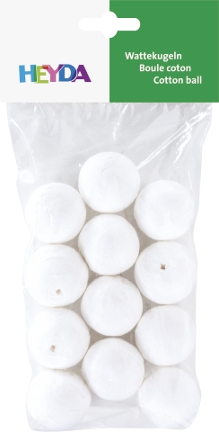 15 ks Vatové kuličky, průměr 30 mm