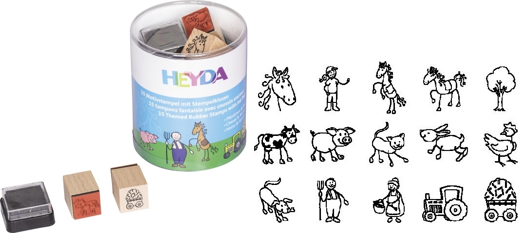 15 ks Razítka - koně + statek