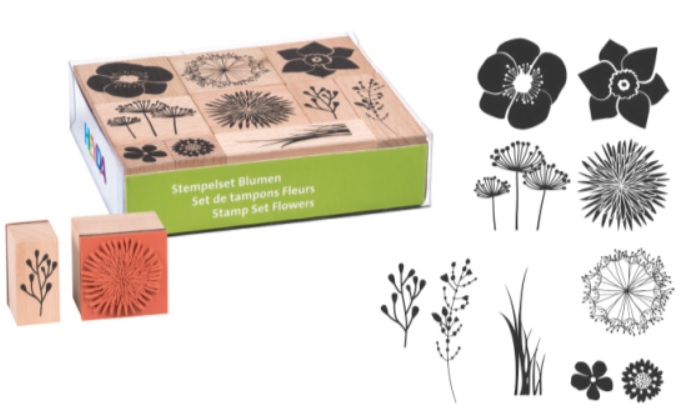 Set razítek květiny