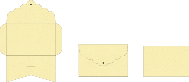 3 ks CLIP přání Obálka - chamois