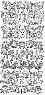 Kontury 10x23 - motýlci, berušky, stříbrné