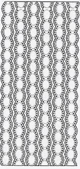 Kontury 10x23 - oválky bordura, stříbrné