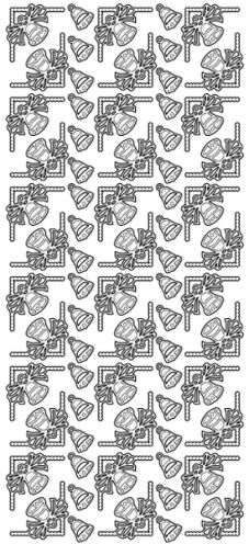 Kontury 10x23 - 3D rohy zvonečky stříbrné