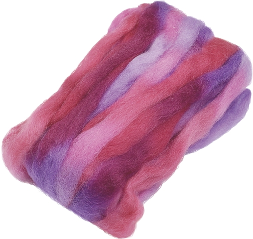Ovčí vlna 25g růžovo-fialová