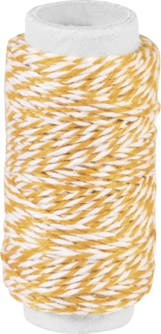 Provázek bavlna 20m oranžový/bílý