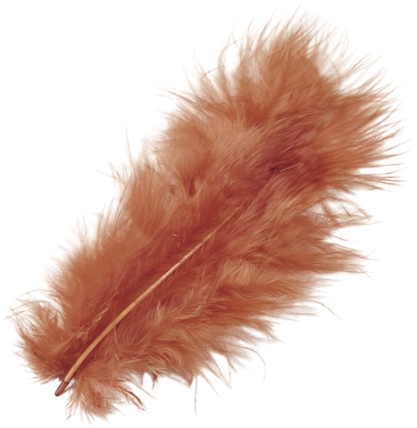 Peří Marabu 10cm - lososové 15ks