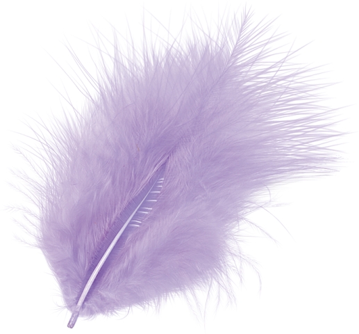 Peří Marabu 10cm - světle fialové 15ks