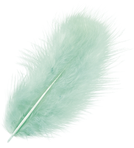 Peří Marabu 10cm - tyrkys 15ks