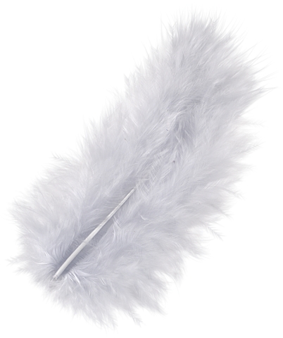 Peří Marabu 10cm - šedé 15ks
