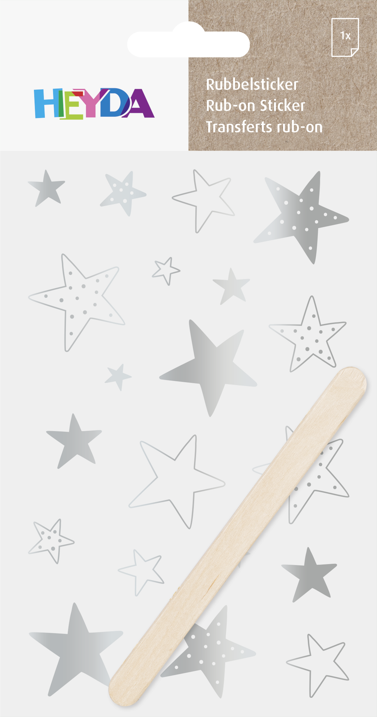 Propisoty 10x19 cm - hvězdy stříbrné