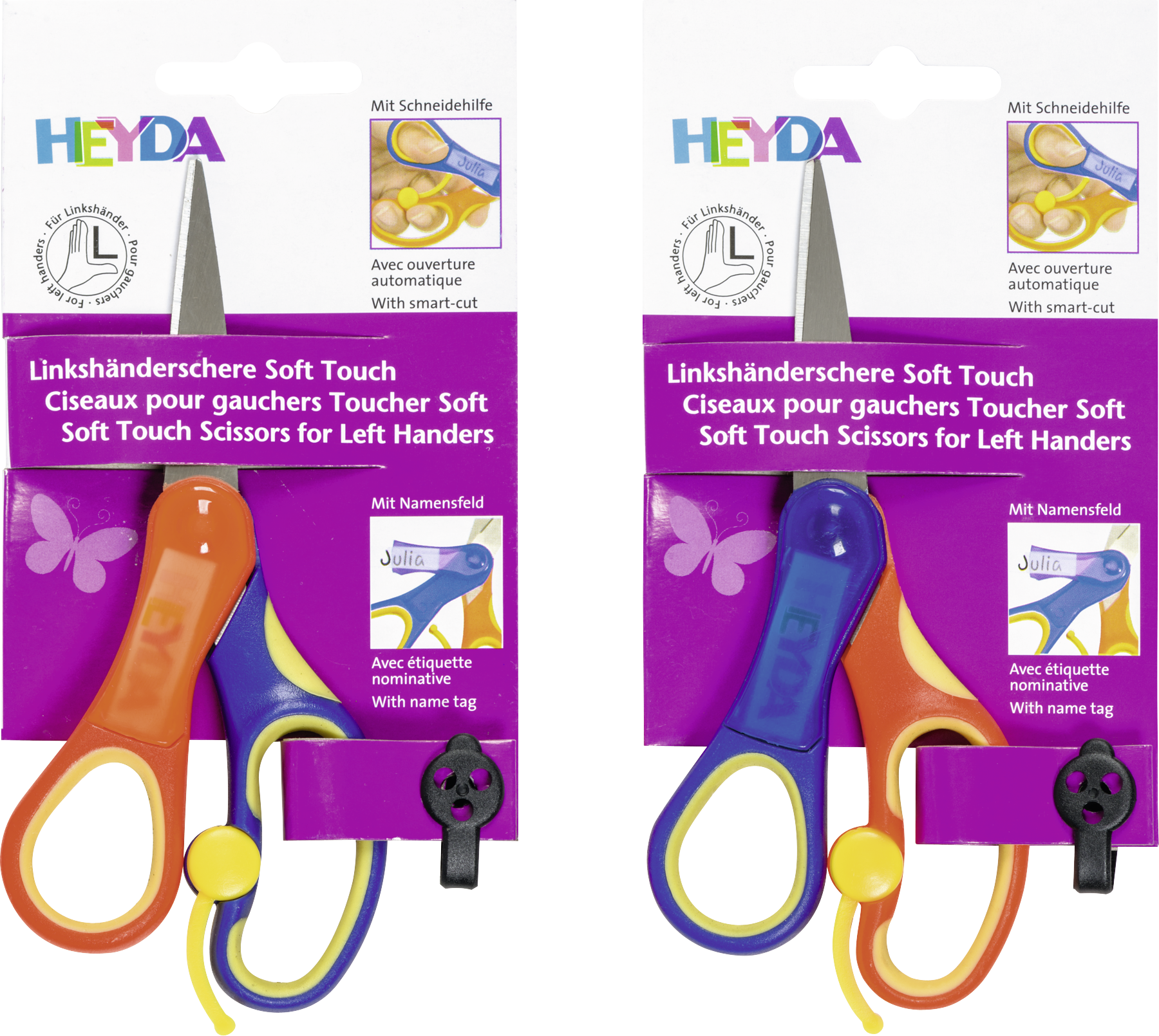 Nůžky dětské pro leváky špičaté soft touch