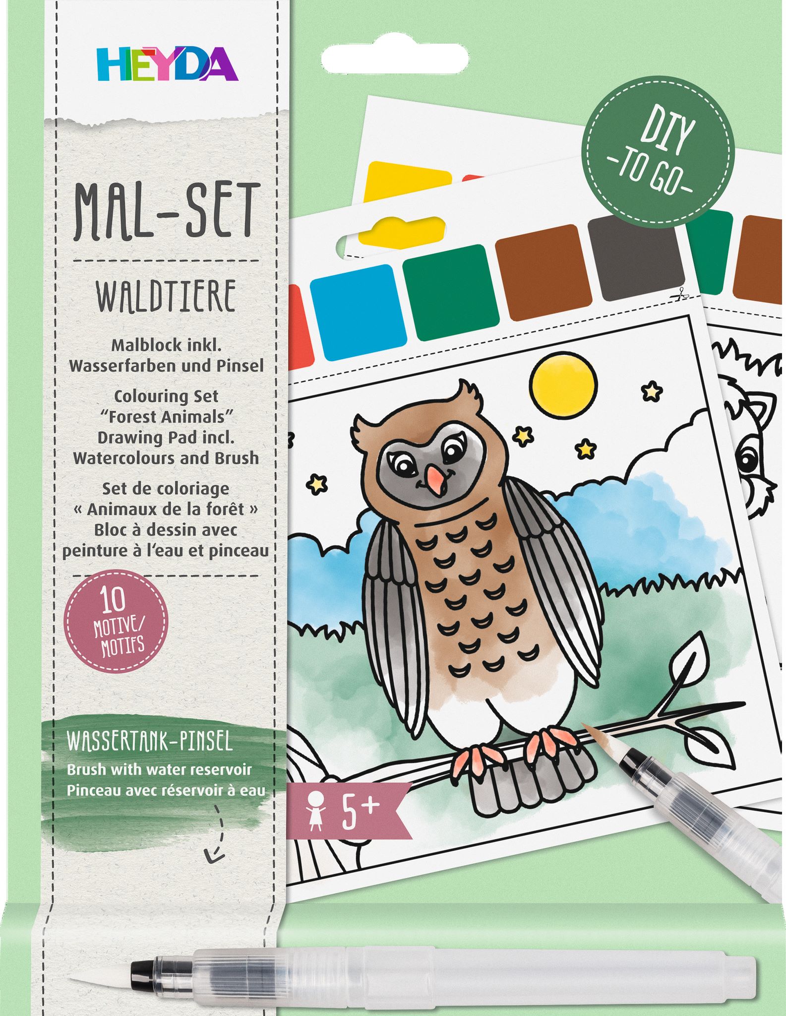 10 omalovánek - zvířátka z lesa