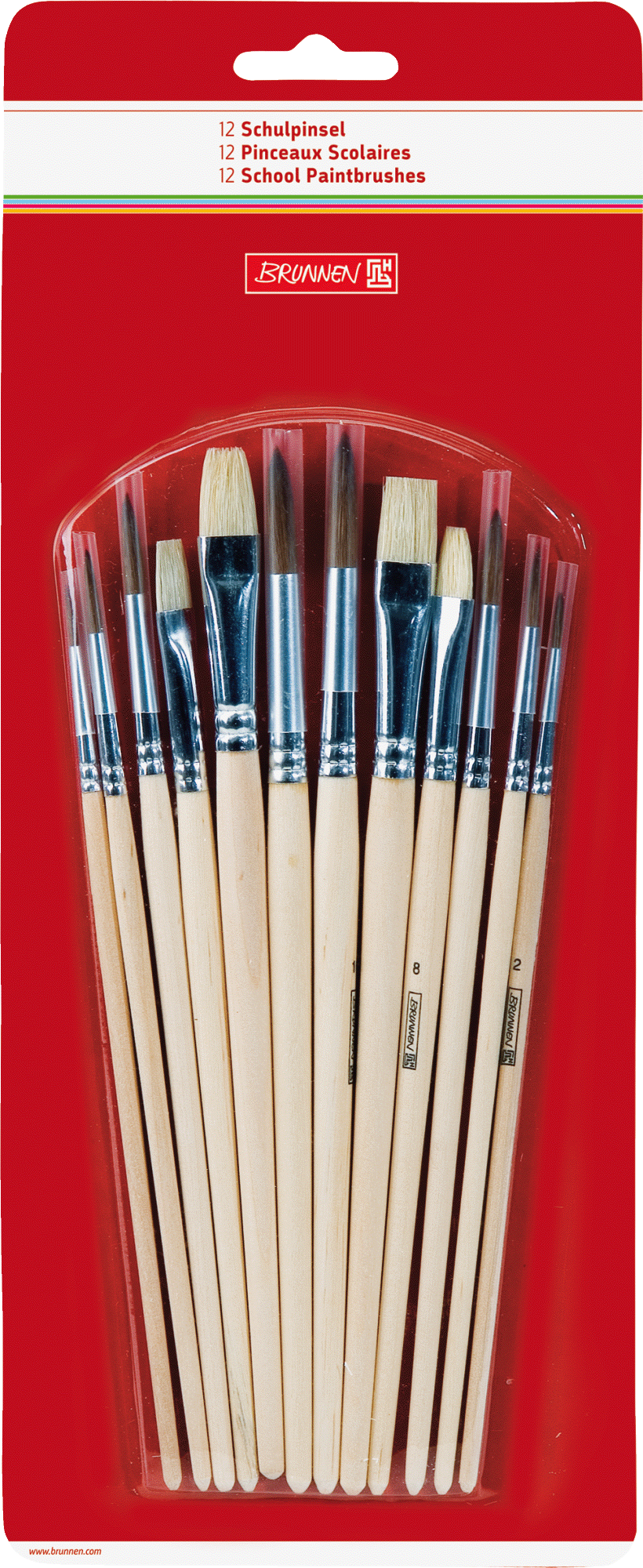 Sada štětců přírodní 12ks