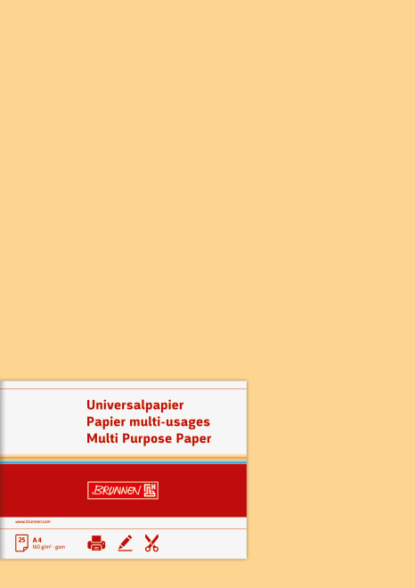 25 listů Universal papír A4 160g medový