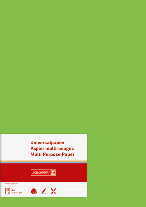 50 listů Universal papír A4 80g zelený