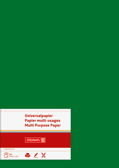 50 listů Universal papír A4 80g tmavě zelený