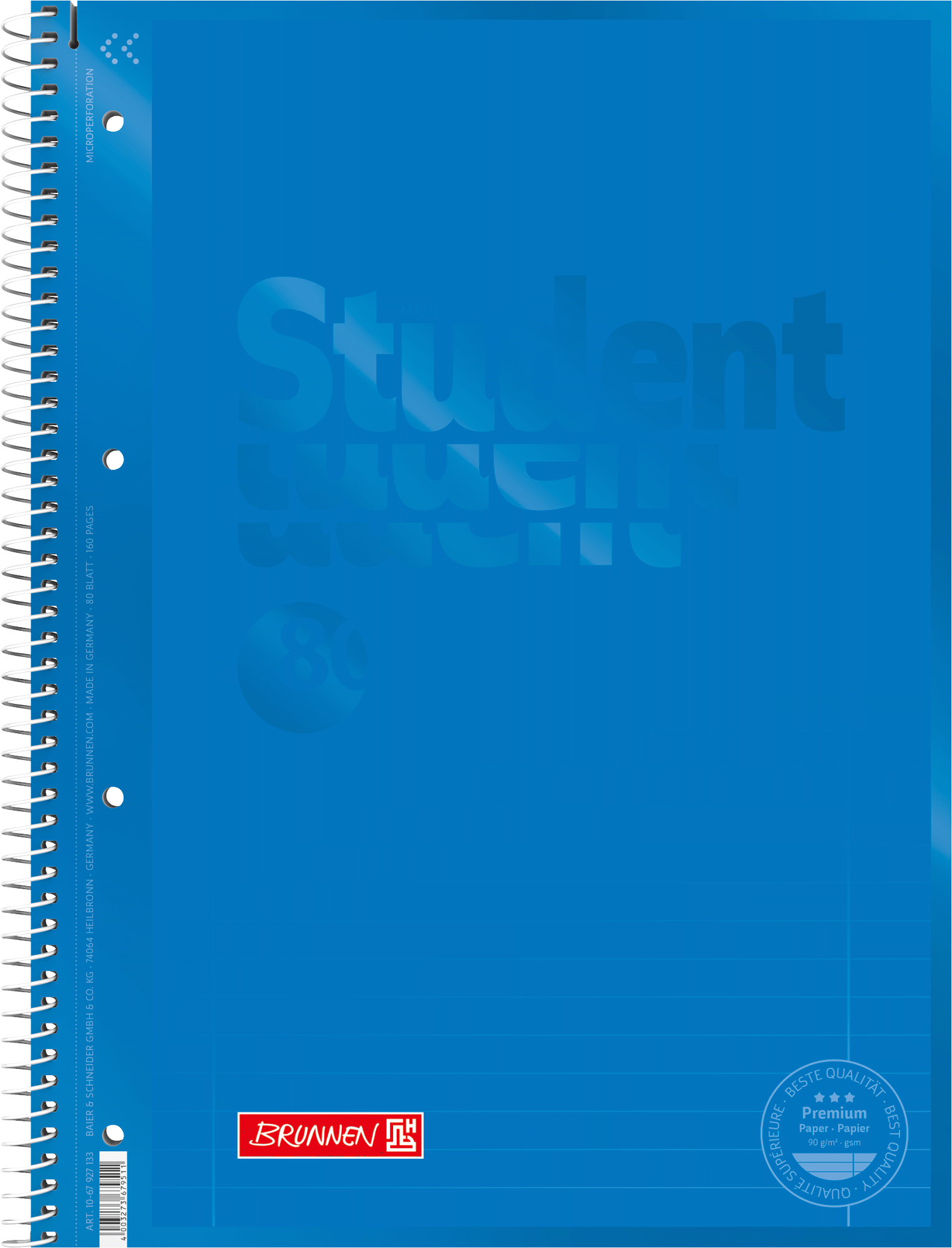 Student blok A4 CC, azur, linka, 80listů, 90g