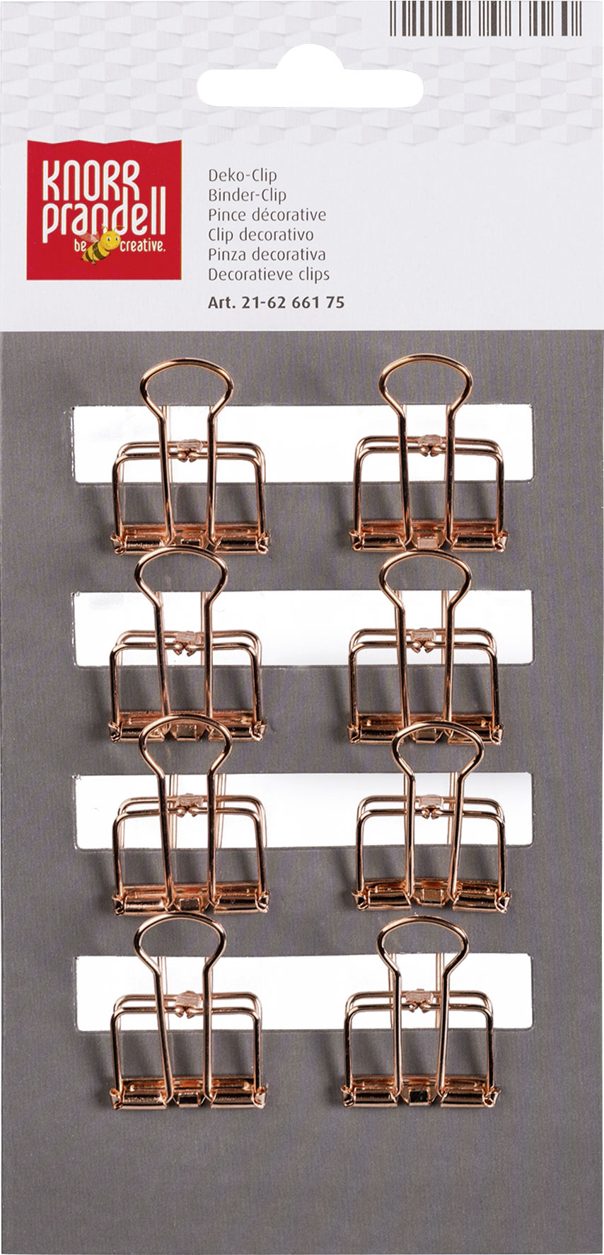 Dekorační klip měděný, 8 ks