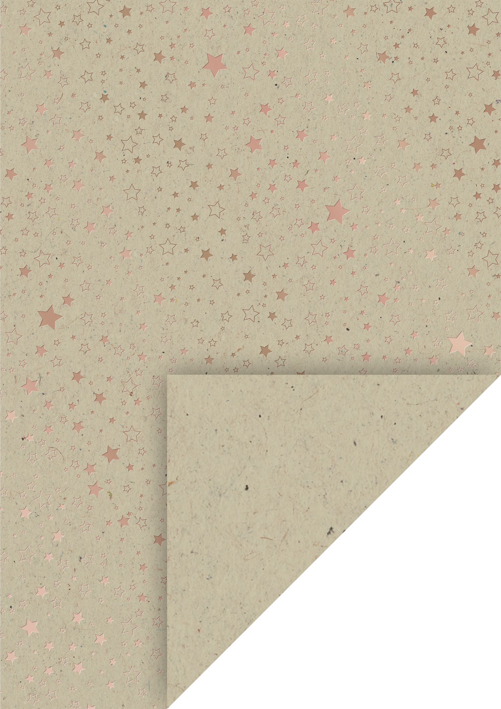 10 ks natur kartonů 50x70 220 hvězdičky měděné