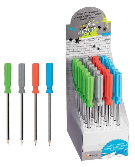 Tužka s gumou šroubovák