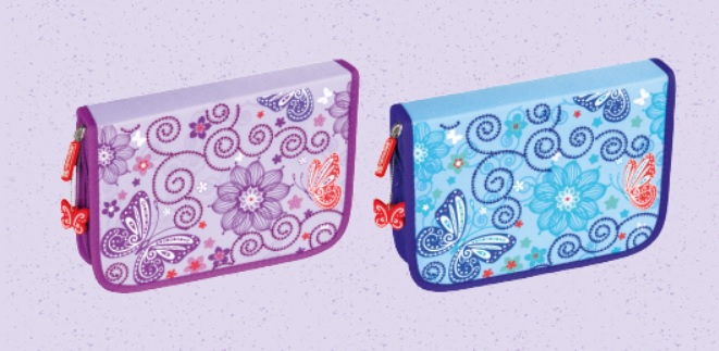 Penál naplněný Motýli, 2 klopy